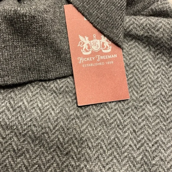 【美品】HICKEY FREEMAN カシミヤ100％ツイード ジャケット 50 セレブ御用達 ヒッキーフリーマン 最高級 カシミヤ100％ ツイード